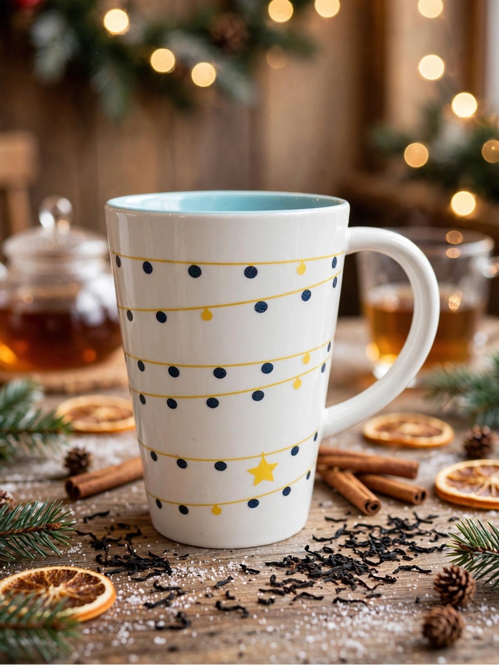 DAVIDsTEA Heat Reactive Mug - Christmas Garland